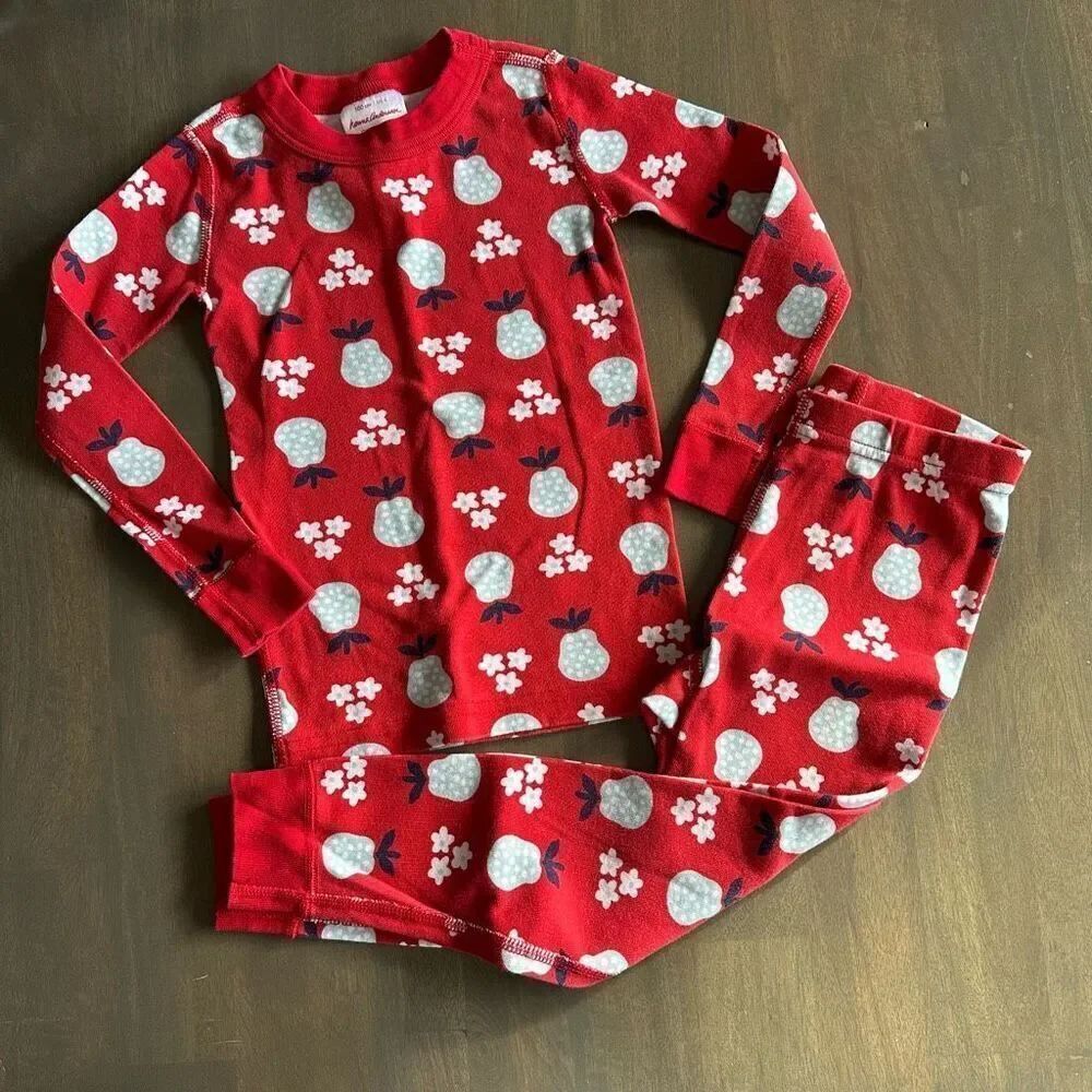 Hanna Andersson size 4 Pear Tree Holiday Long John Pajamas